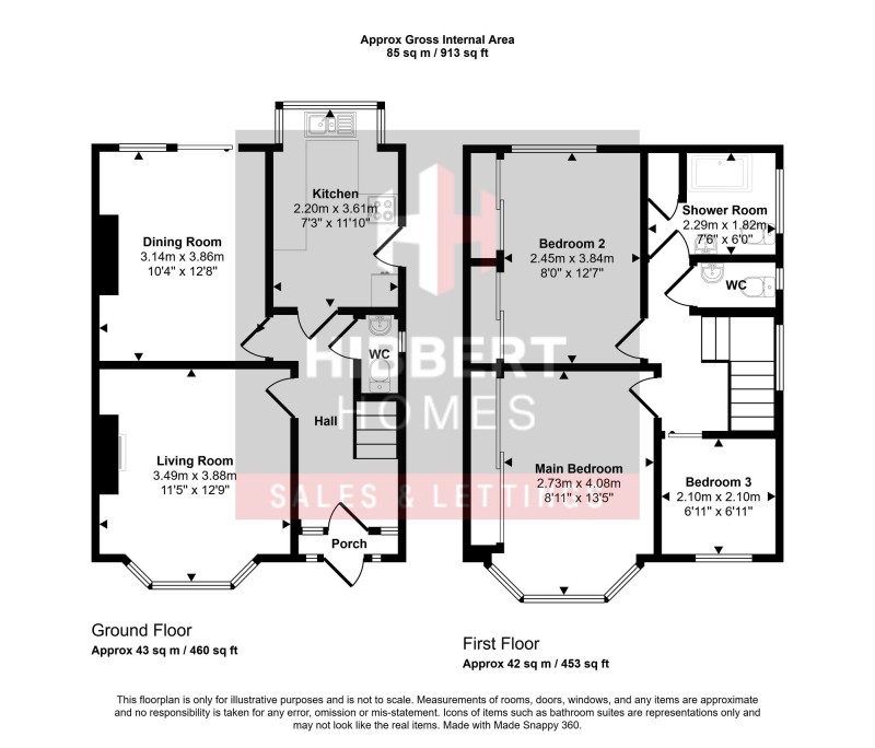 Floorplan for Bowness Drive, Sale, M33