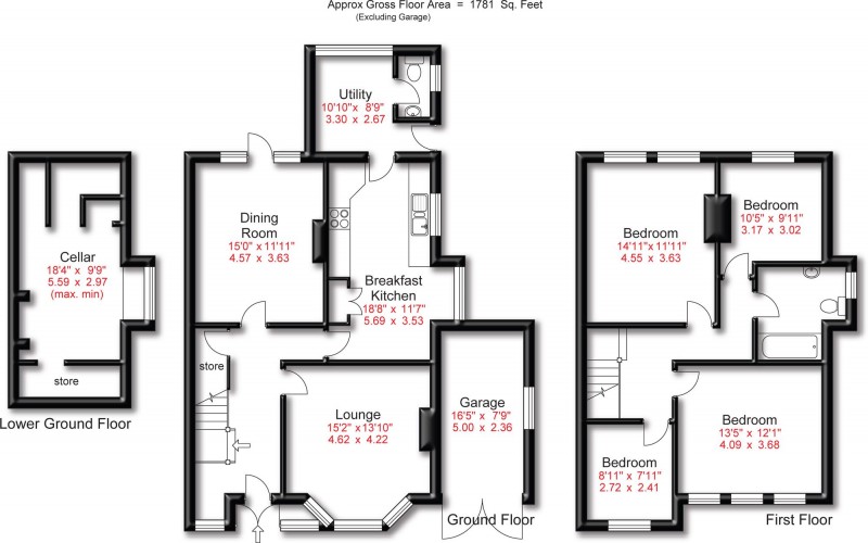 Floorplan for Hazelwood Road, Hale, WA15