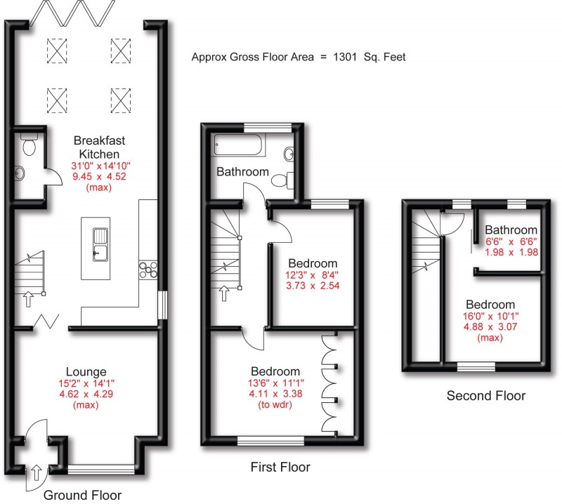 Floorplan for Appleton Road, Hale, WA15