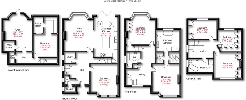 Floorplan for Ollerbarrow Road, Hale, WA15