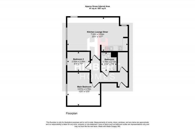 Floorplan for Ordsall Lane, Salford, M5