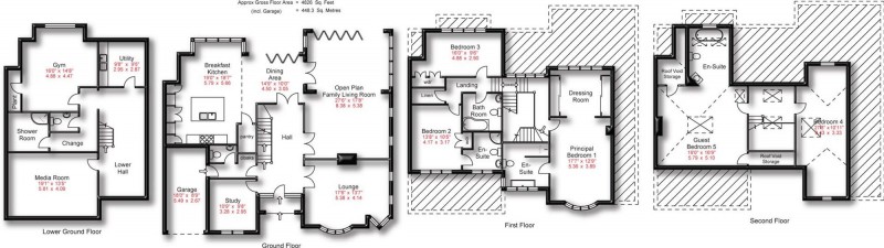 Floorplan for Warwick Drive, Hale, WA15