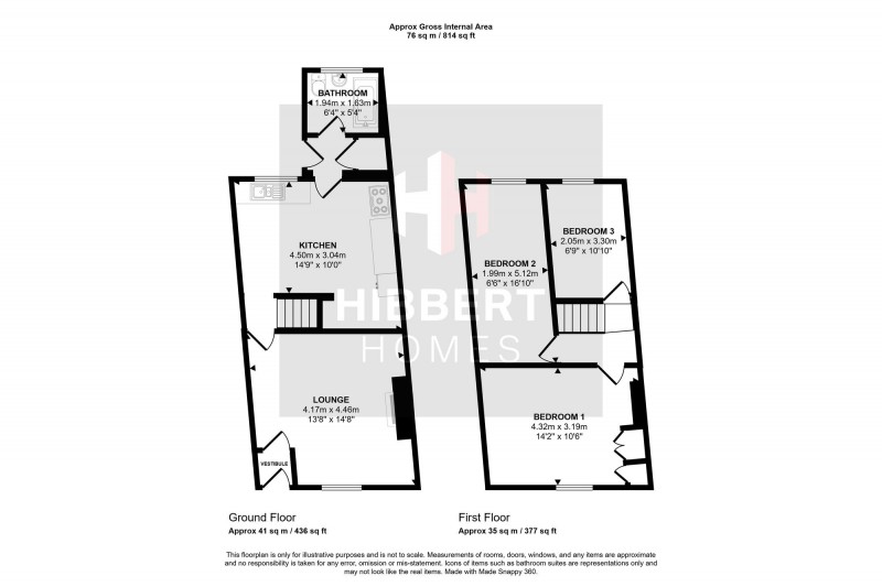 Floorplan for Howarth Street, Leigh, WN7