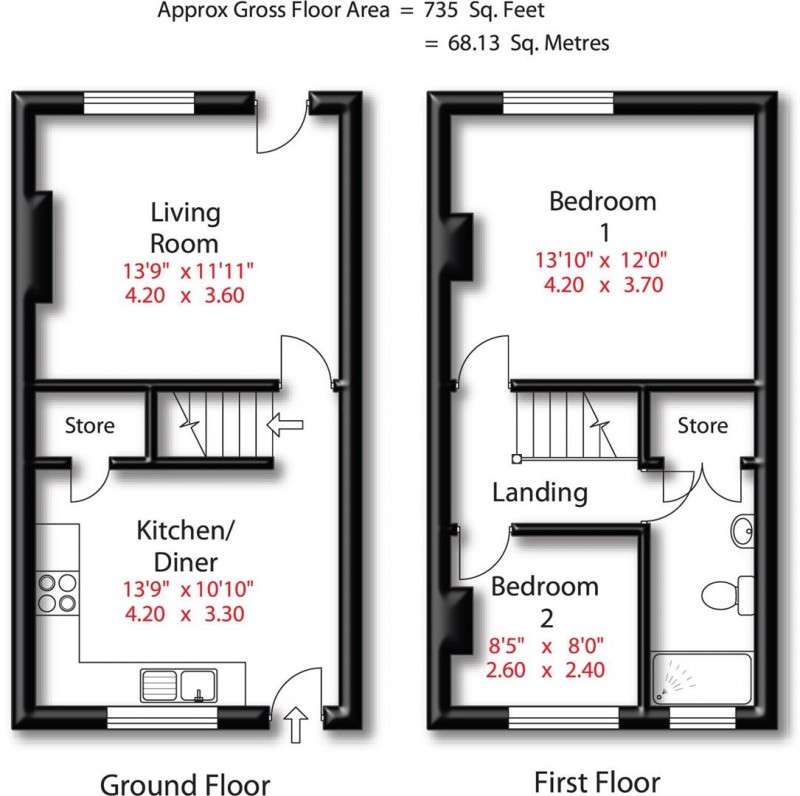 Floorplan for Brunswick Road, Altrincham, WA14 1LP