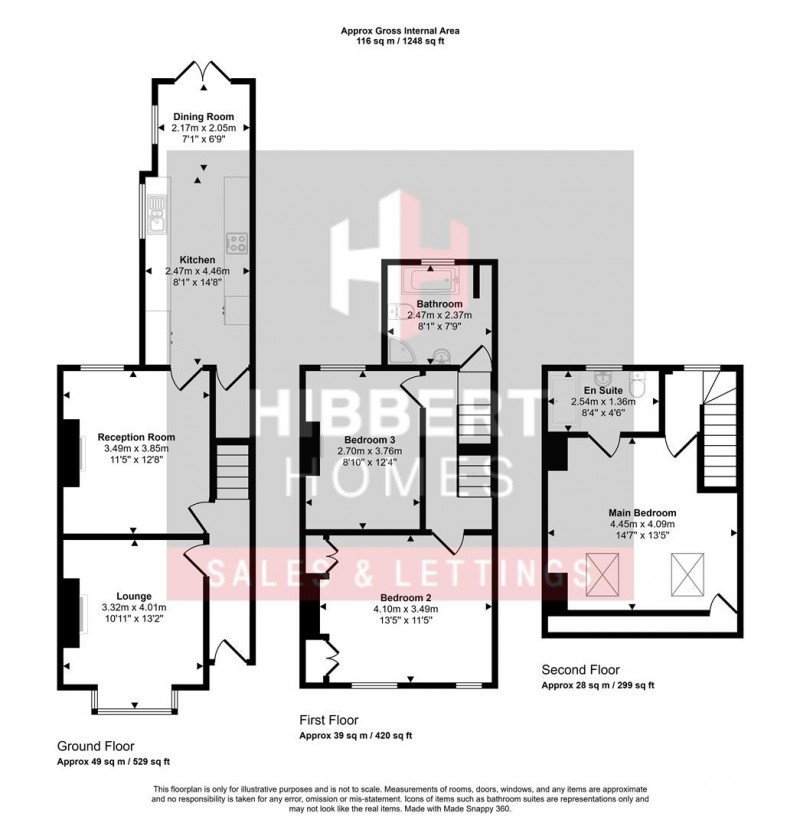 Floorplan for Finchley Road, Hale, WA15 9RE.