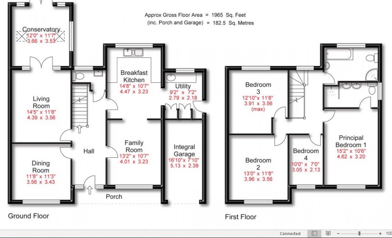 Floorplan for Tanyard Drive, Hale Barns, WA15 0BS