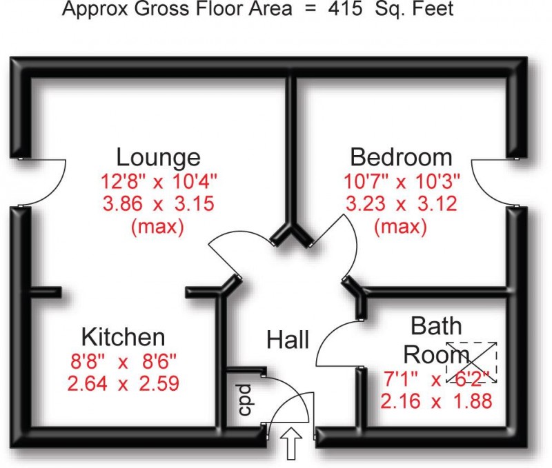 Floorplan for Badger Road, Altrincham, WA14 5UZ.