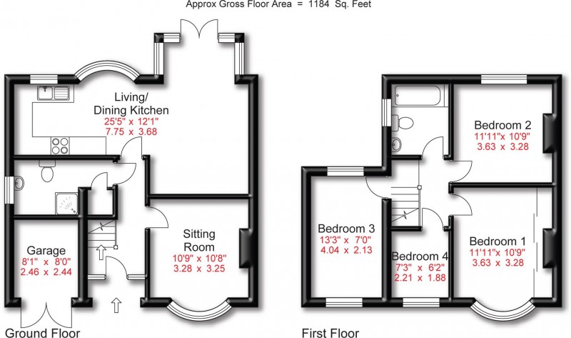 Floorplan for Walton Road, Sale