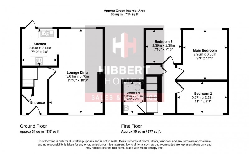 Floorplan for Brookfield Avenue, Stockport