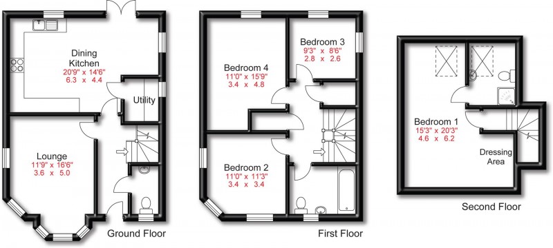 Floorplan for Williams Row, Sale