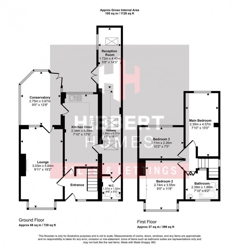 Floorplan for Ross Avenue, Davenport, Stockport