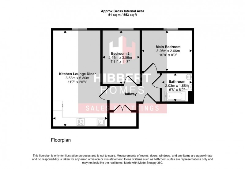 Floorplan for Dane Road, Sale