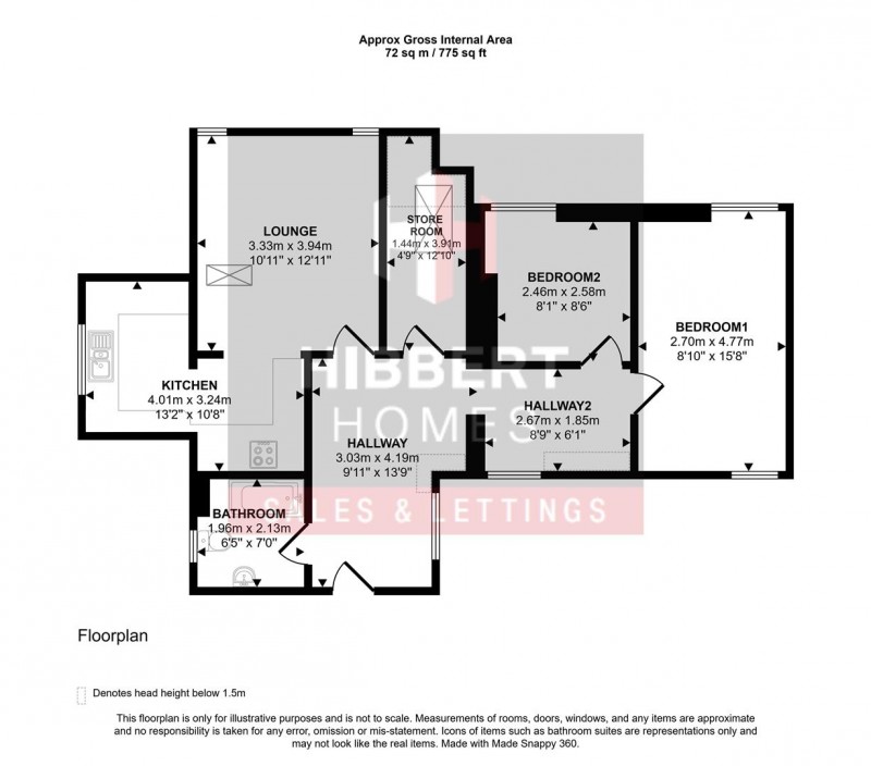 Floorplan for Oakleigh House, Sale, M33 4PH