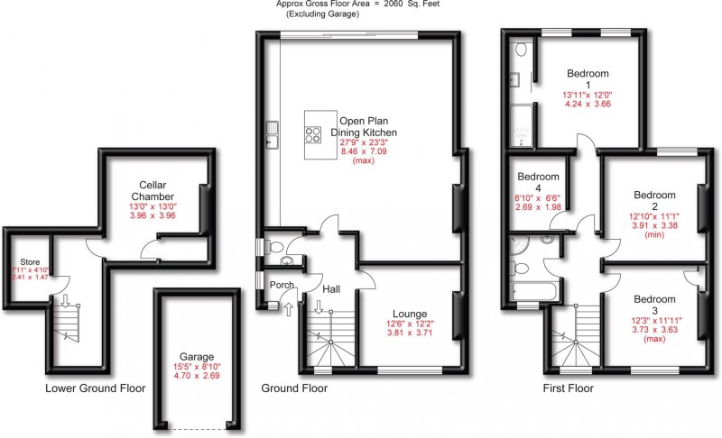 Floorplan for Broom Road, Hale, Altrincham