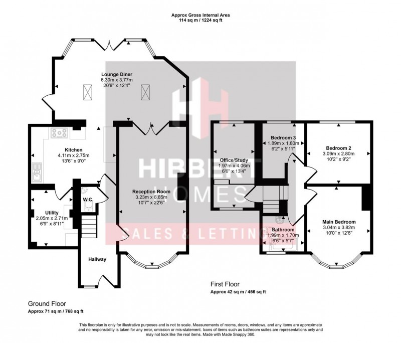 Floorplan for Arderne Road, Timperley, Altrincham