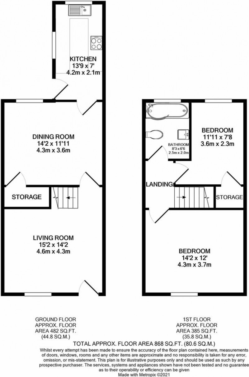 Floorplan for Moorland Road, Stockport