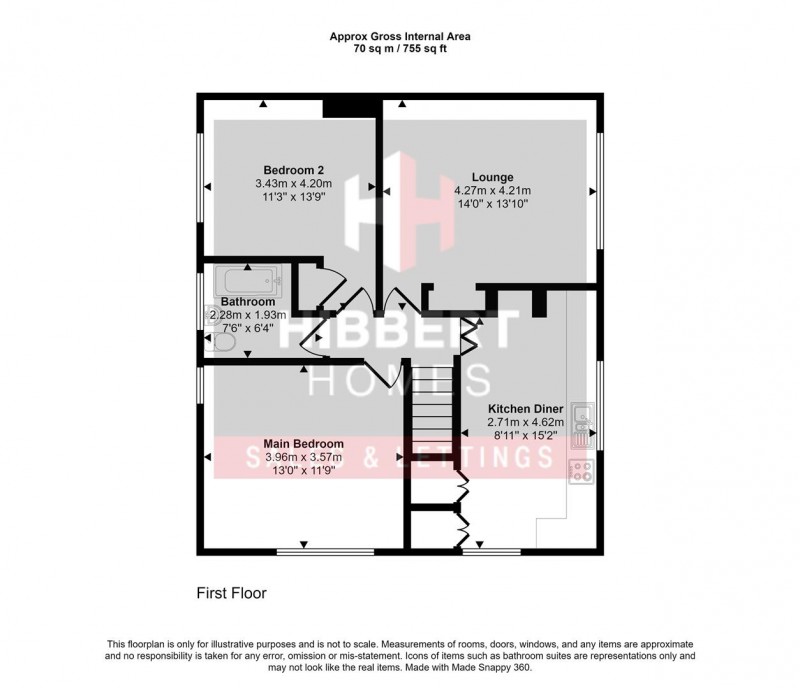 Floorplan for Norris Road, Sale
