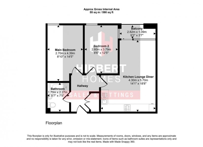 Floorplan for Cross Street, Sale