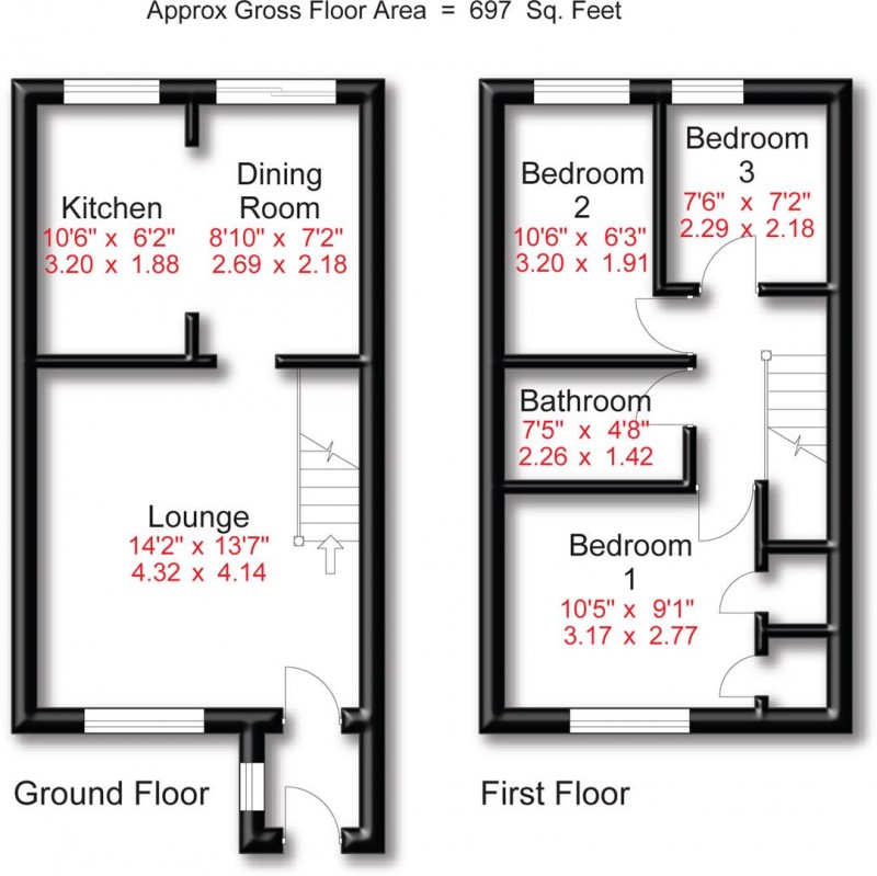Floorplan for Avocet Drive, Broadheath, Altrincham