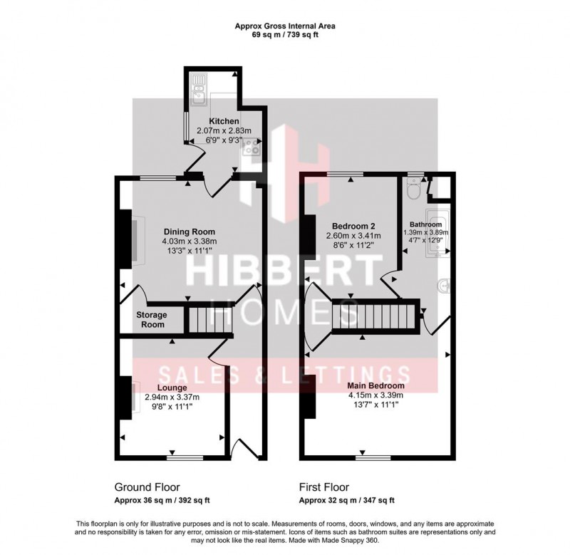 Floorplan for Brunswick Road, Altrincham