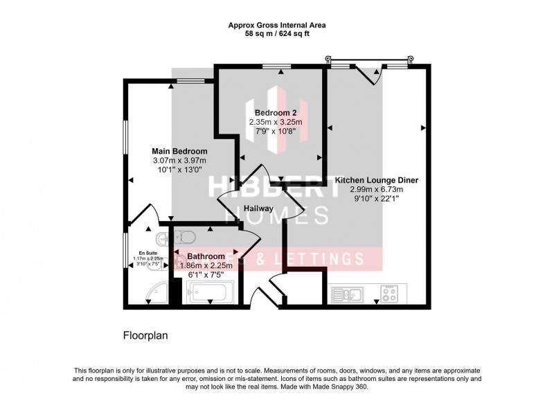 Floorplan for Ladywell Point, Salford, M50 1AW
