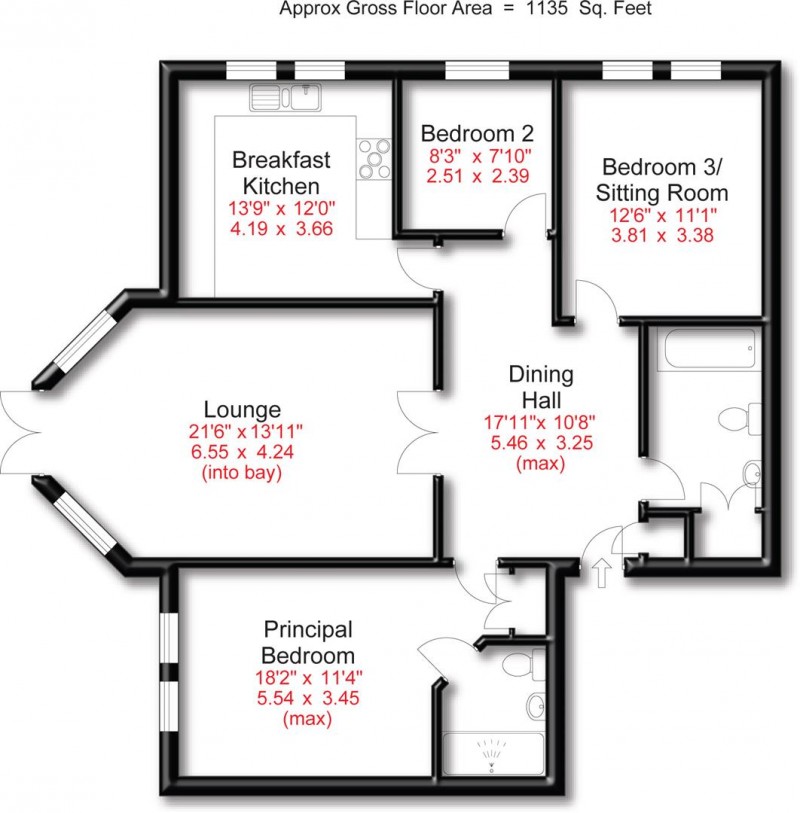 Floorplan for Stanhope Road, Bowdon, Altrincham