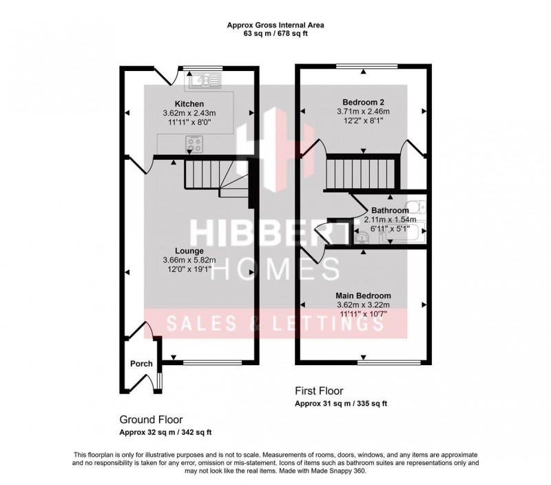 Floorplan for Elgol Close, Stockport