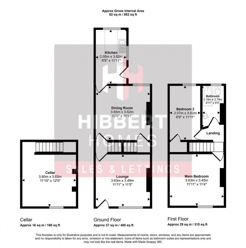 Floorplan for Ingleton Road, Stockport