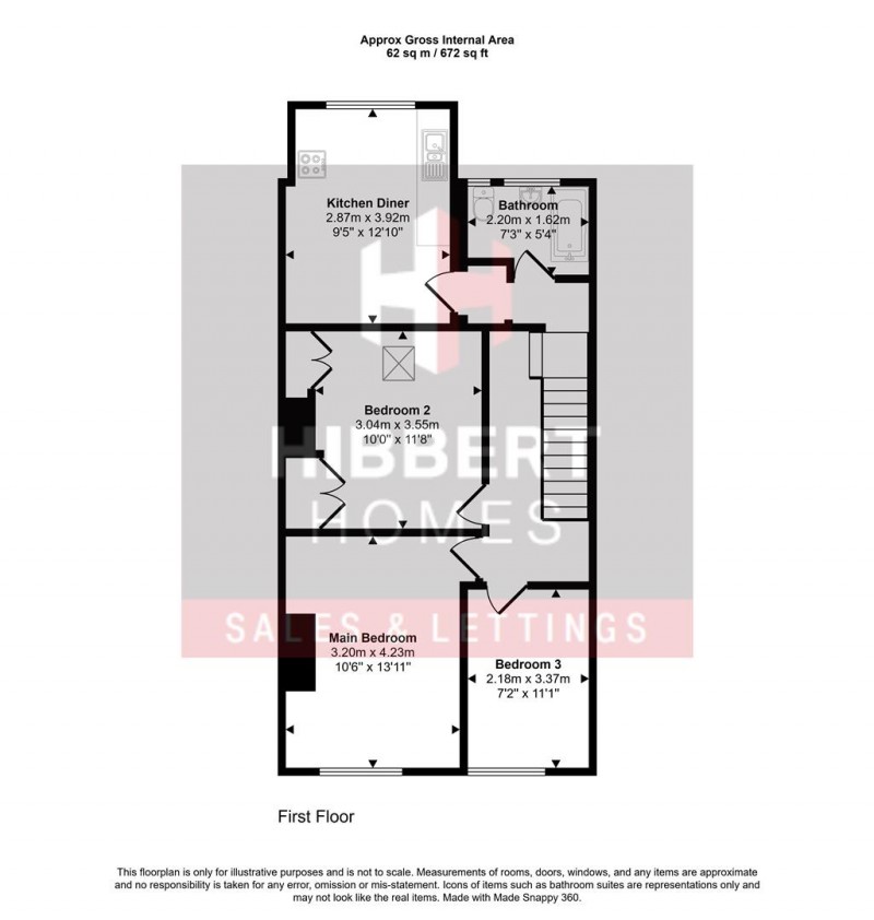 Floorplan for Wilmslow Road, Handforth