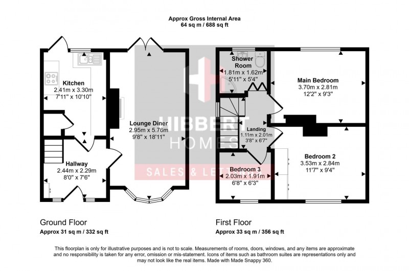 Floorplan for Russell Avenue, High Lane, Stockport