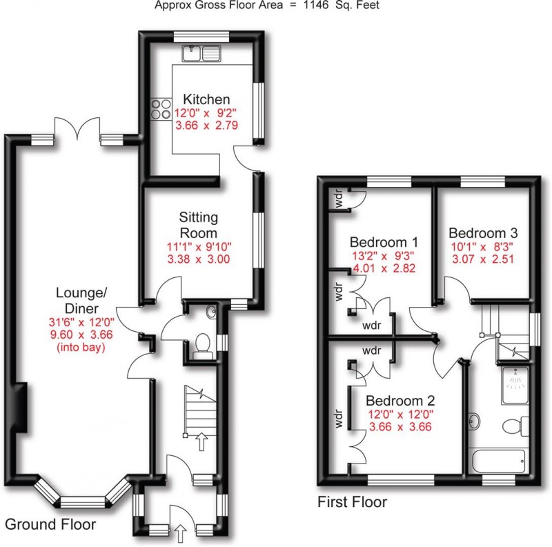 Floorplan for Milton Grove, Sale