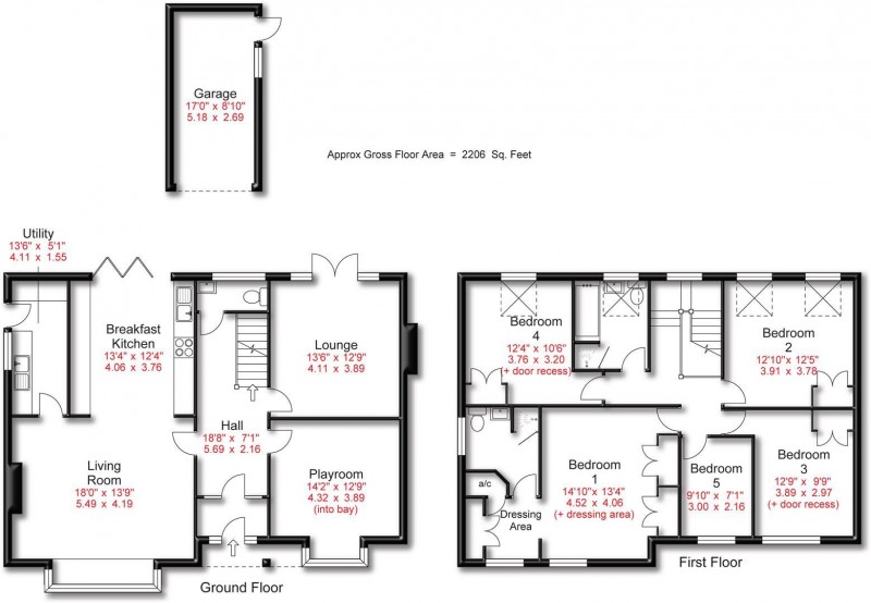 Floorplan for Chiltern Drive, Hale, WA15 9PL