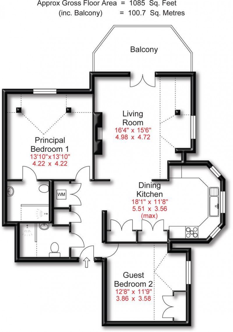 Floorplan for Stamford Road, Bowdon, Altrincham