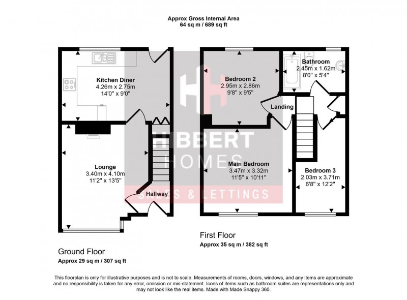 Floorplan for Grendale Avenue, Stockport
