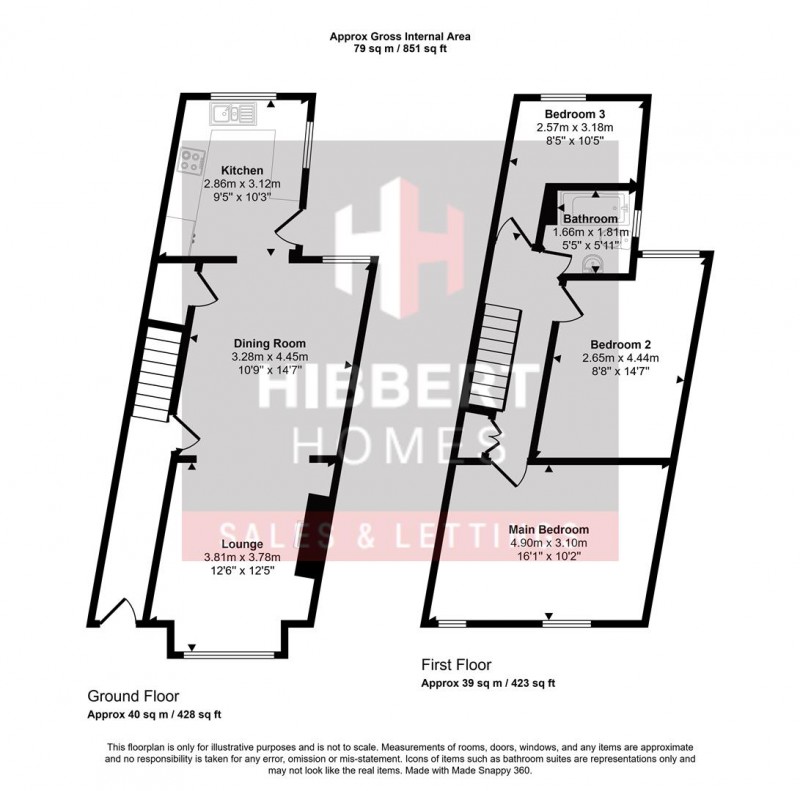 Floorplan for School Road, Hale, Altrincham