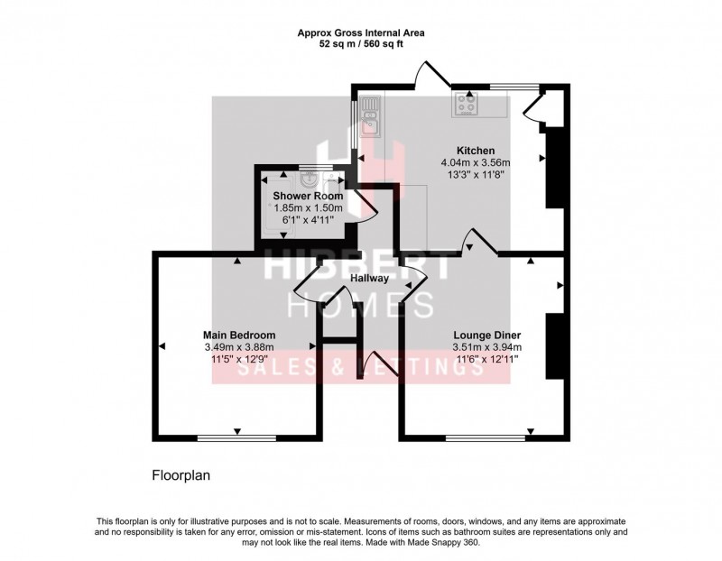 Floorplan for 3 The Grove, Cale Green, Stockport