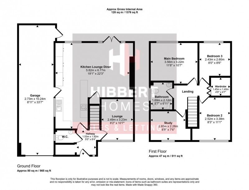 Floorplan for Dean Road, Handforth, Wilmslow