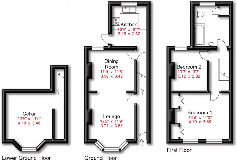Floorplan for Victoria Drive, Sale