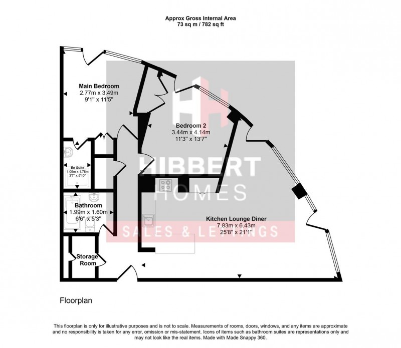 Floorplan for Woodfield Road, Altrincham