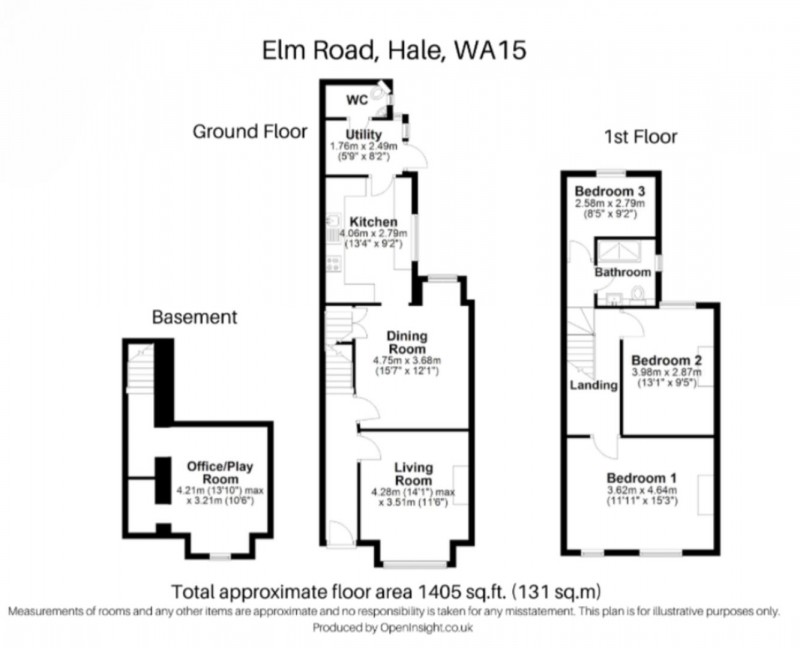 Floorplan for Elm Road, Hale, Altrincham