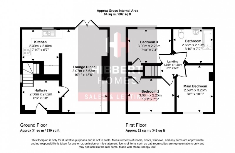 Floorplan for Marina Road, Bredbury, Stockport