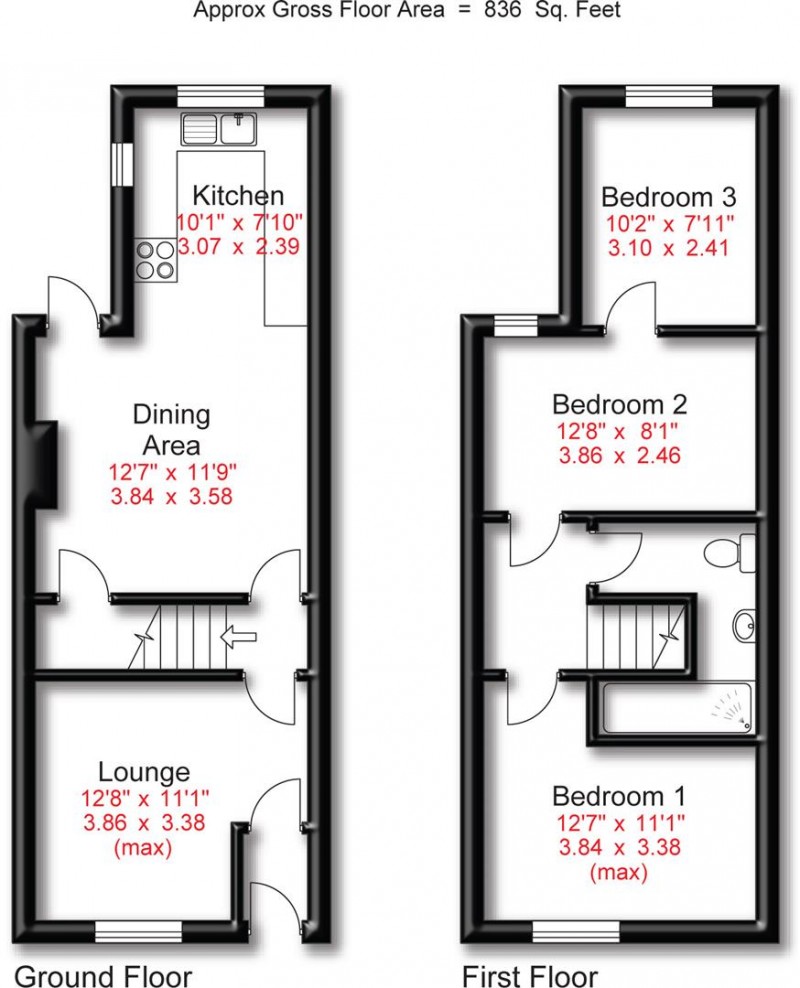 Floorplan for Countess Street, Stockport