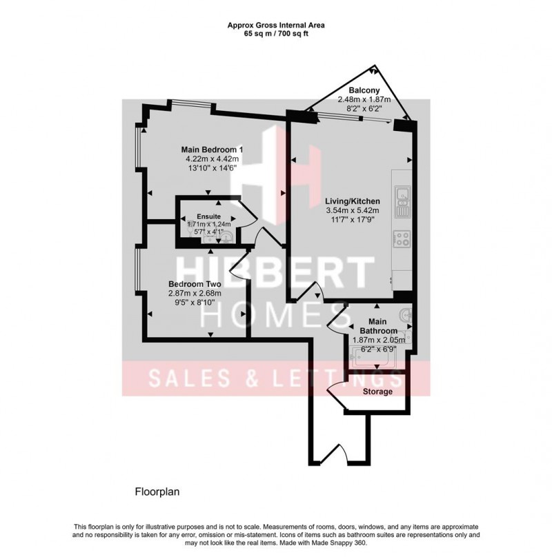 Floorplan for Pink, Salford