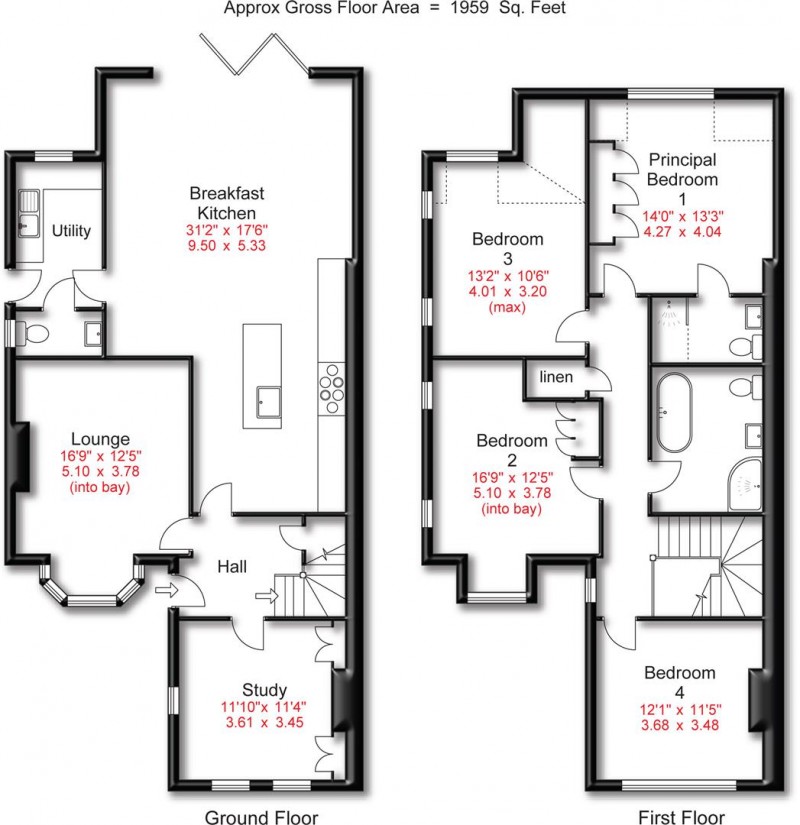 Floorplan for Gaskell Road, Altrincham
