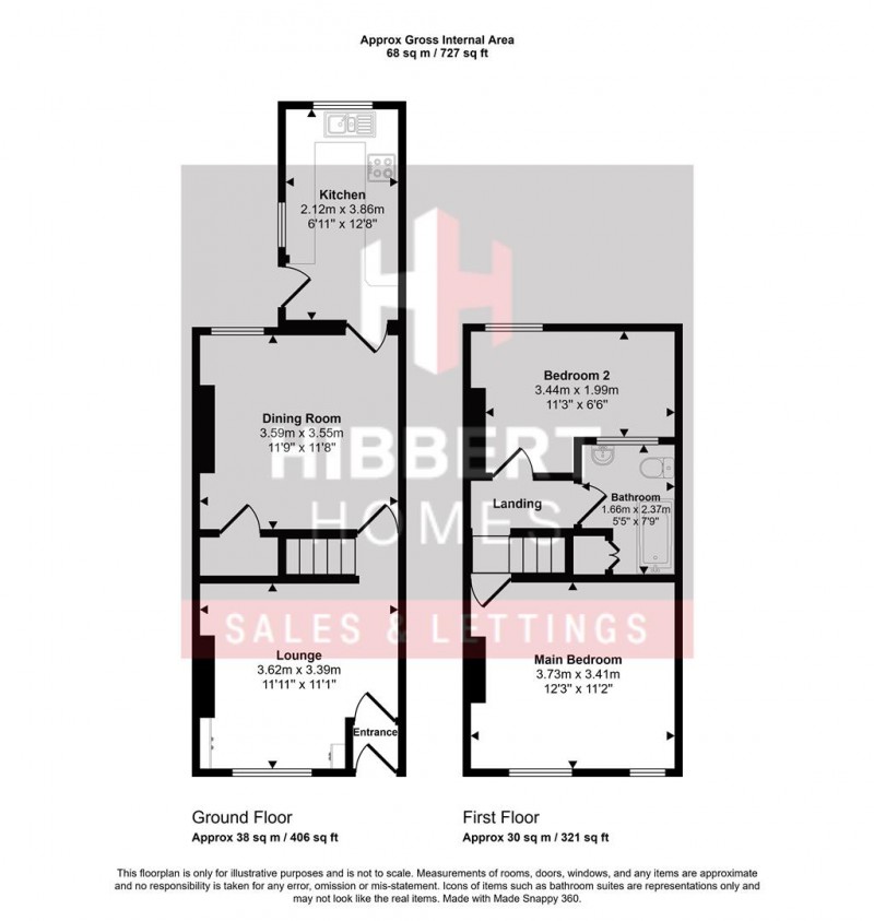 Floorplan for Islington Road, Great Moor