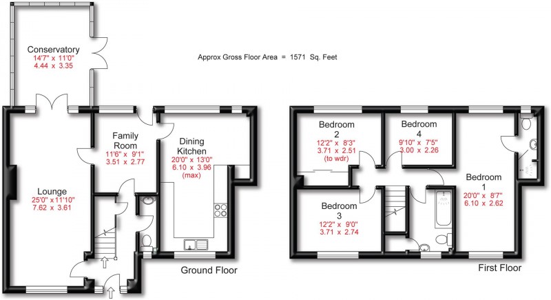 Floorplan for Arley Close, West Timperley, Altrincham