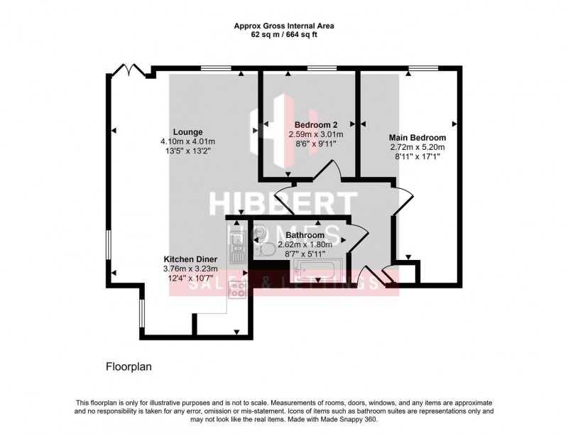 Floorplan for Ordsall Lane, Salford