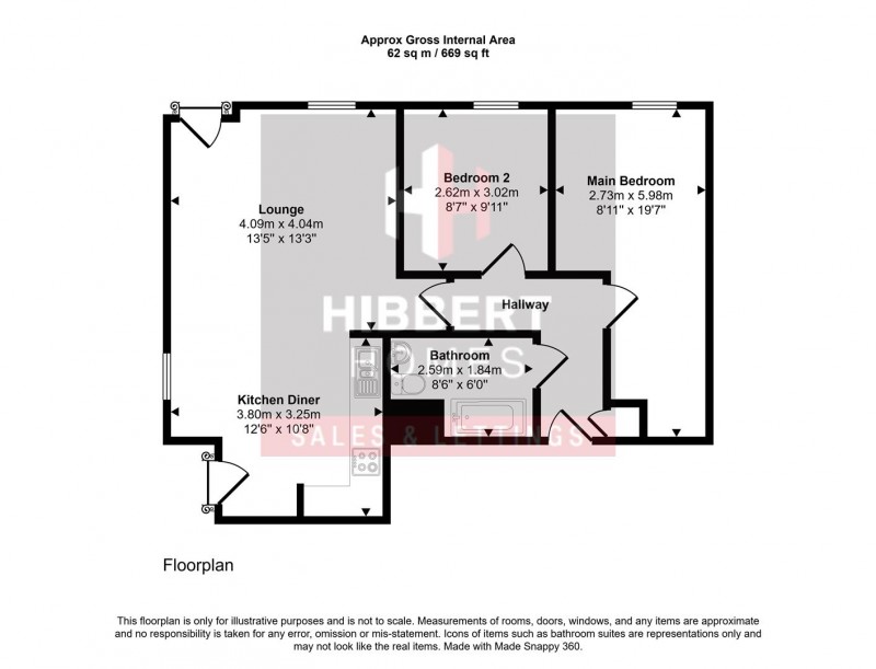 Floorplan for Thornton Road, Manchester