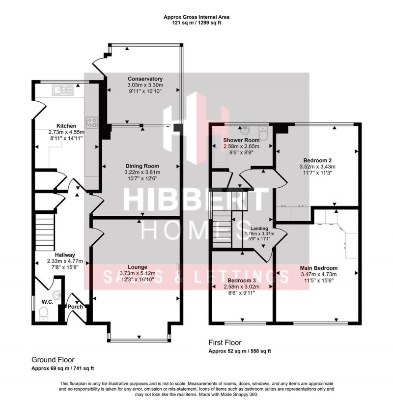 Floorplan for Newquay Drive, Bramhall, Stockport
