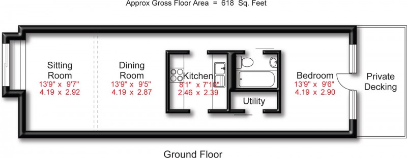 Floorplan for Woodfield Road, Altrincham